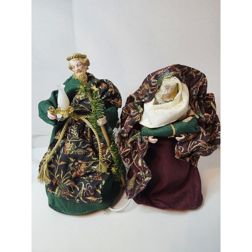 Vintage Rare Telco Motion-ettes Animated Nativity Joseph, Mary & Baby Jesus